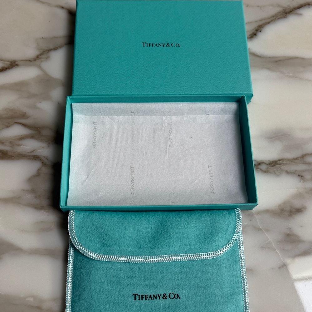 Tiffany & Co. Black Card Holder with Blue Box NEW - Picture 6 of 6